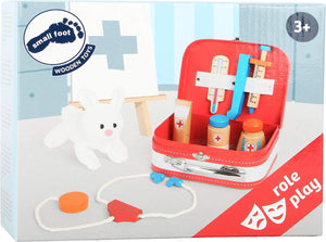 Legler Small Foot - Pretend Play - Vet's Wooden Case Kit with Bunny Rabbit