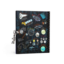 Load image into Gallery viewer, eeBoo - Lock &amp; Key Diary for Kids - Glow in the Dark Space Adventure Journal