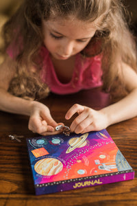 eeBoo - Lock & Key Diary for Kids - Glow in the Dark Space Adventure Journal