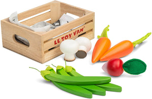Le Toy Van - Pretend Play Food - Wooden Vegetables 5 A Day Crate