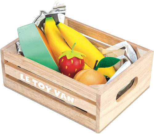 Le Toy Van - Pretend Play Food - Wooden Fruits 5 A Day Crate
