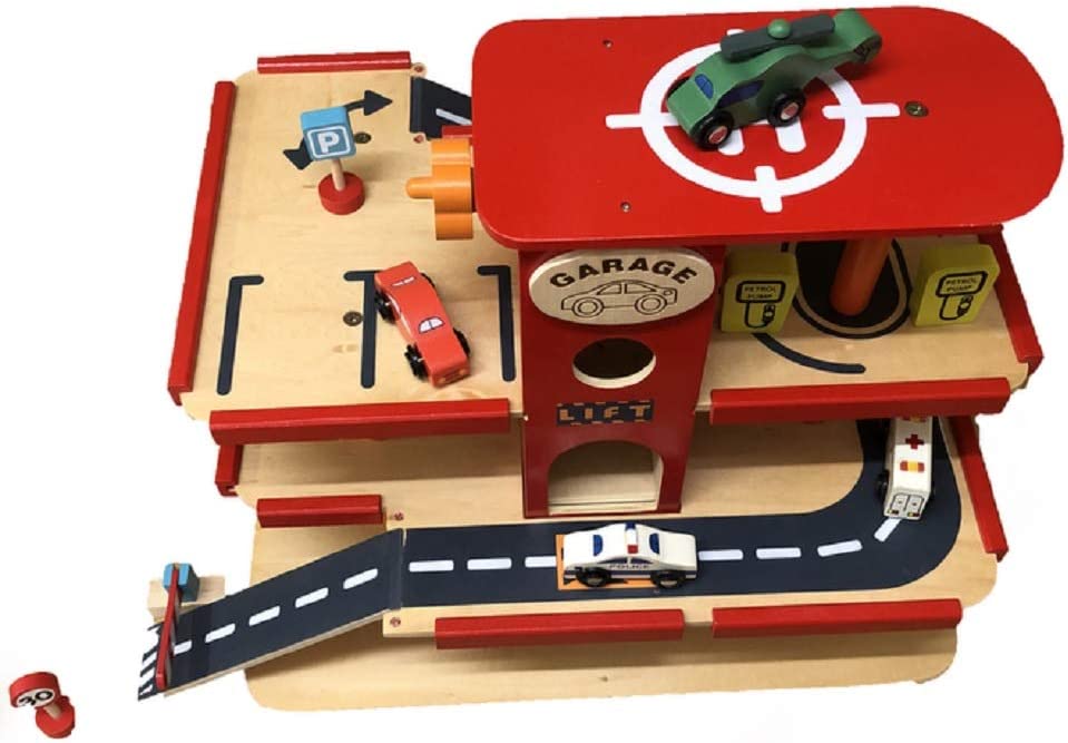 Gamez Galore Wooden Multi Storey Garage and Car Park with Lift