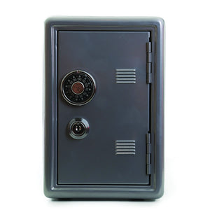 Gamez Galore - Silver - Metal Safe - Money Box - Combination & Key Locks