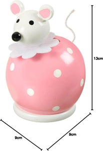 Orange Tree Toys Pink Mouse Money Box - Piggy Bank
