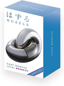 Hanayama - Brain Teasers - Huzzle - Cast Donuts Puzzle Game - Difficulty Level 4 of 6