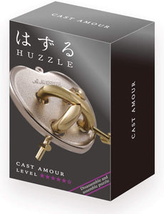 Hanayama - Brain Teasers - Huzzle Cast Amour Puzzle Game - Difficulty Level 5 of 6
