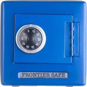 Gamez Galore - Blue Metal Safe - Money Bank for Children - Combination Lock
