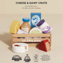 Load image into Gallery viewer, Le Toy Van - Pretend Play Food - Wooden Cheese and Dairy Crate