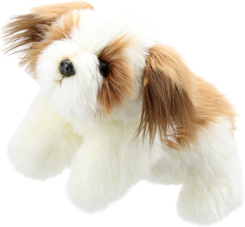 The Puppet Company - Full-Bodied - Brown & White Dog - Hand Puppet & Soft Toy