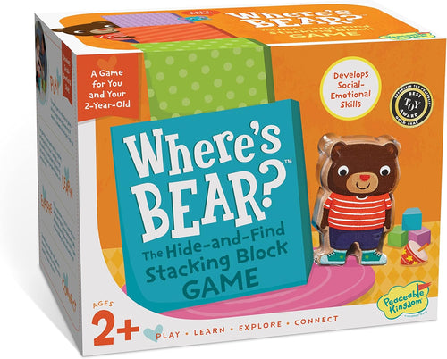 Peaceable Kingdom - Where's Bear? - Hide & Find Stacking Block Game
