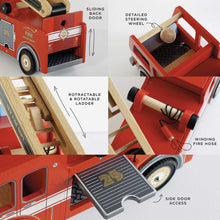 Load image into Gallery viewer, Le Toy Van Wooden Fire Engine