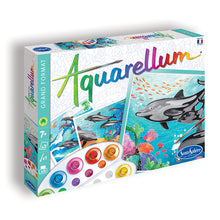 Load image into Gallery viewer, SentoSphere Aquarellum - Dolphins - Arts &amp;  Crafts - Painting by Numbers Set - Large