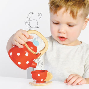 Le Toy Van - Pretend Play - Honeybake Red Dotty Kettle