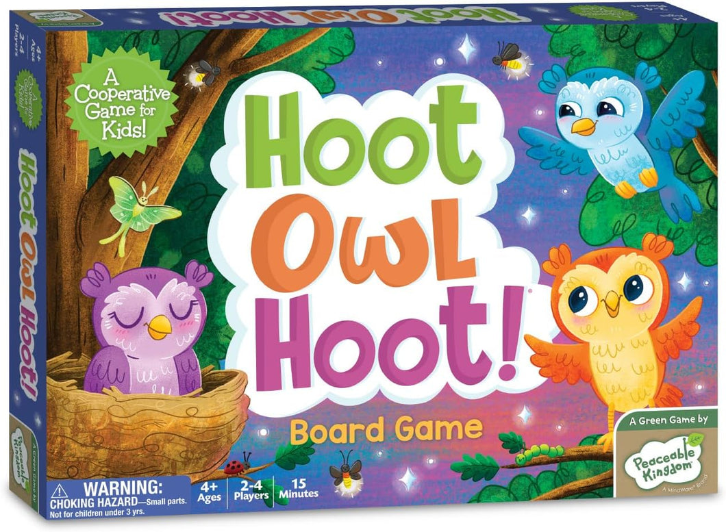 Peaceable Kingdom - Hoot Owl Hoot! - Cooperative Matching Board Game for Kids