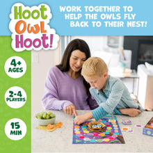 Load image into Gallery viewer, Peaceable Kingdom - Hoot Owl Hoot! - Cooperative Matching Board Game for Kids