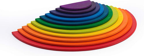 Gamez Galore - Sorting & Stacking Toys - Wooden 11-Piece Rainbow Semi Circles