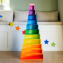 Load image into Gallery viewer, Gamez Galore - Sorting &amp; Stacking Toys - Wooden 11-Piece Rainbow Semi Circles