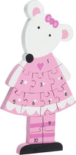 Load image into Gallery viewer, Orange Tree Toys - Wooden Pink Mouse Counting Puzzle