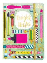 Load image into Gallery viewer, Rachel Ellen Chunky 400 Page Notebook - Pens &amp; Pencils Design