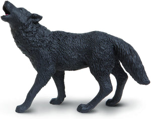 Safari Ltd Howling Black Wolf Figure