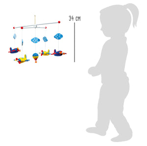 Legler Small Foot Aeroplane and Balloon Cot Mobile