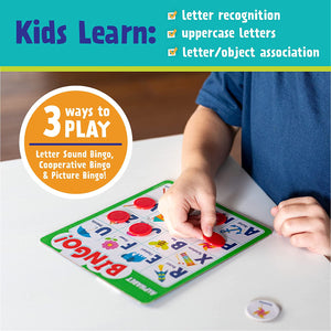 Peaceable Kingdom - Alphabet Bingo! for Kids - Letter Learning - Cooperative Board Game