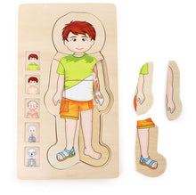 Load image into Gallery viewer, Legler Small Foot Boy&#39;s Human Body Anatomy Wooden Layer Puzzle