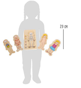 Legler Small Foot Girl's Human Body Anatomy Wooden Multi-Layer Puzzle