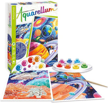 Load image into Gallery viewer, SentoSphere Aquarellum - Cosmos - Glow-In-The-Dark Painting by Numbers Set - Large