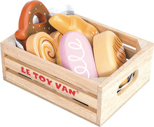 Load image into Gallery viewer, Le Toy Van - Pretend Play Food - Wooden Baker&#39;s Basket Crate