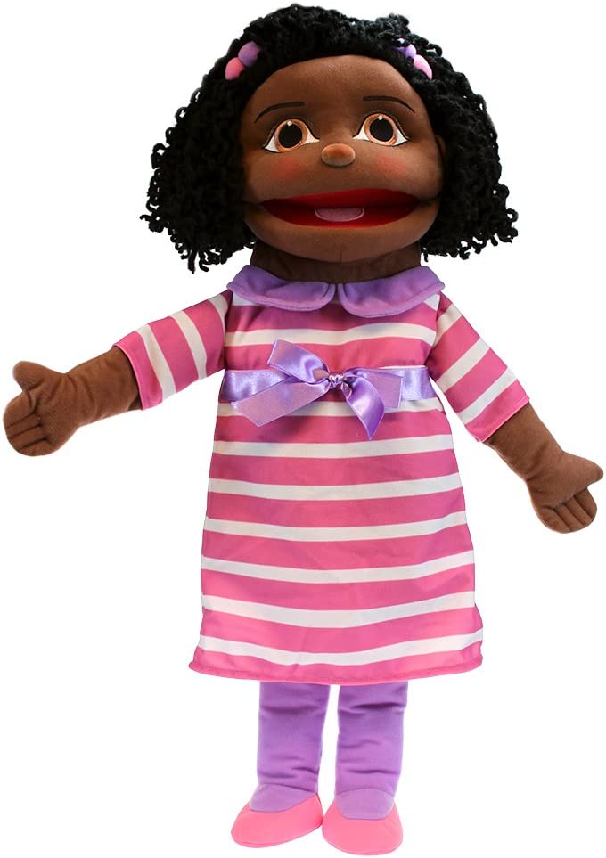 The Puppet Company - Hand Puppets - Black Girl - Dark Skin Tone