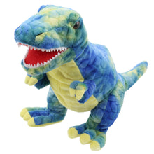 Load image into Gallery viewer, The Puppet Company - Baby Dinos - Blue T-Rex Hand Puppet