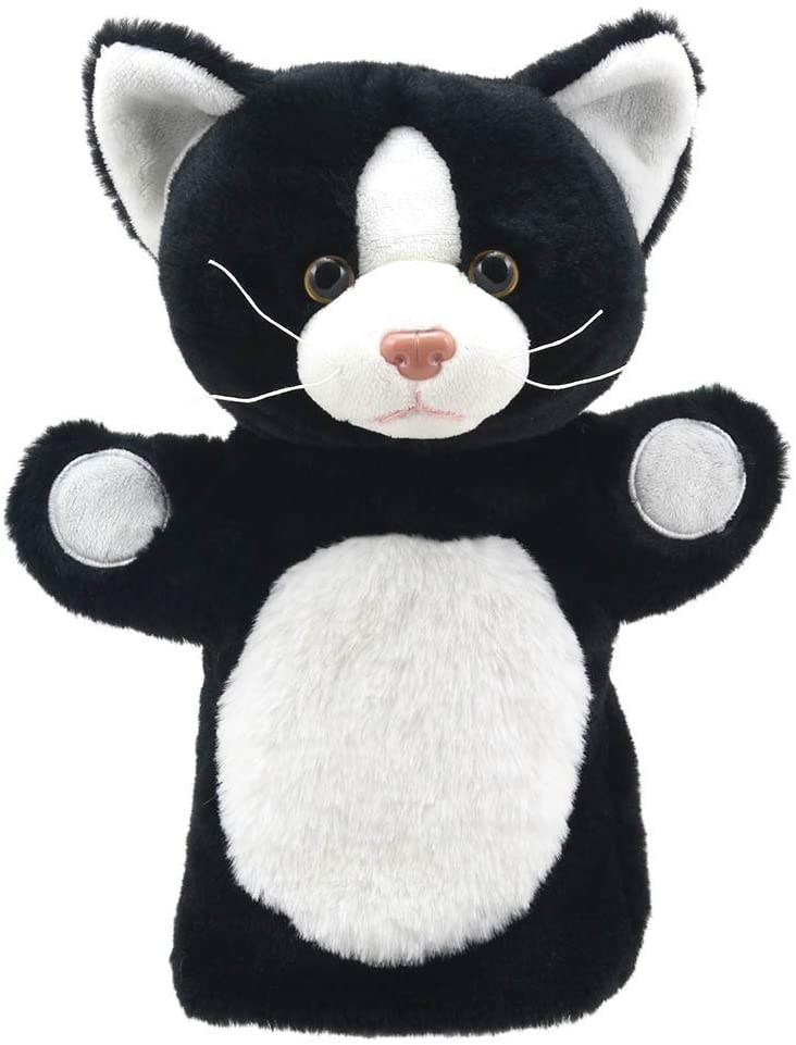 The Puppet Company Buddies Black & White Cat Hand Puppet