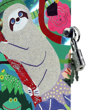 Load image into Gallery viewer, eeBoo - Lock &amp; Key Diary for Kids - Secret Sloth Journal