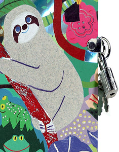 eeBoo - Lock & Key Diary for Kids - Secret Sloth Journal