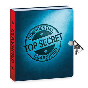 Peaceable Kingdom Top Secret Lock & Key Diary - Invisible Ink Pen - Reveal Light