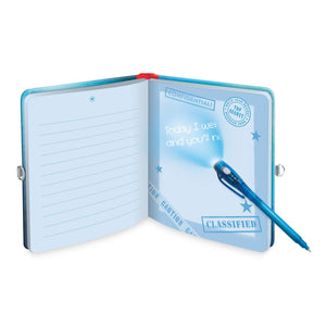 Peaceable Kingdom Top Secret Lock & Key Diary - Invisible Ink Pen - Reveal Light