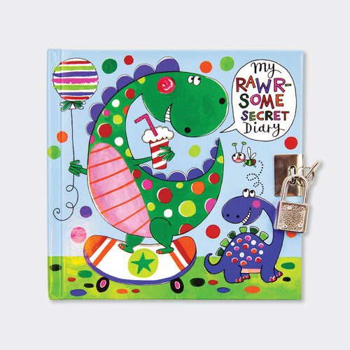 Rachel Ellen - Lock & Key Diary for Kids - My Rawr-Some Secret Diary