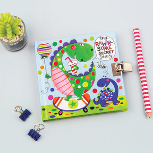 Rachel Ellen - Lock & Key Diary for Kids - My Rawr-Some Secret Diary