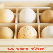 Load image into Gallery viewer, Le Toy Van - Pretend Play Food - Wooden Farm Eggs Crate