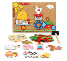 Load image into Gallery viewer, Legler Small Foot - Arts &amp; Crafts - Farm Hammer &amp; Nail Tap A Picture Kit