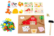 Load image into Gallery viewer, Legler Small Foot - Arts &amp; Crafts - Farm Hammer &amp; Nail Tap A Picture Kit