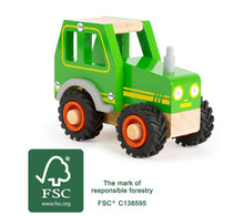 Load image into Gallery viewer, Legler Small Foot - Toy Vehicles - Wooden - Green Tractor