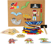 Load image into Gallery viewer, Legler Small Foot - Arts &amp; Crafts - Pirates Hammer &amp; Nail Tap A Picture Kit