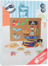 Load image into Gallery viewer, Legler Small Foot - Arts &amp; Crafts - Pirates Hammer &amp; Nail Tap A Picture Kit