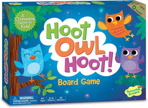 Peaceable Kingdom - Hoot Owl Hoot! - Cooperative Matching Board Game for Kids