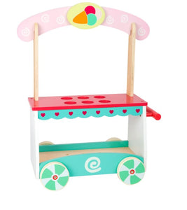 Legler Small Foot - Pretend Play - Ice Cream Cart on Wheels