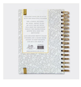 Rachel Ellen  Life Organiser - Lustre Gold Floral