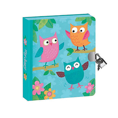 Peaceable Kingdom - Lock & Key Diary for Kids - Owl Friends