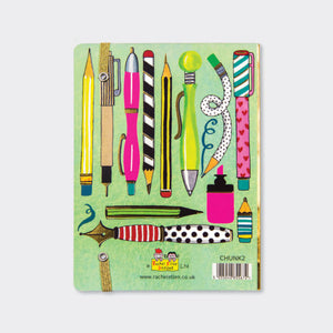 Rachel Ellen Pens & Pencils Chunky Notebook